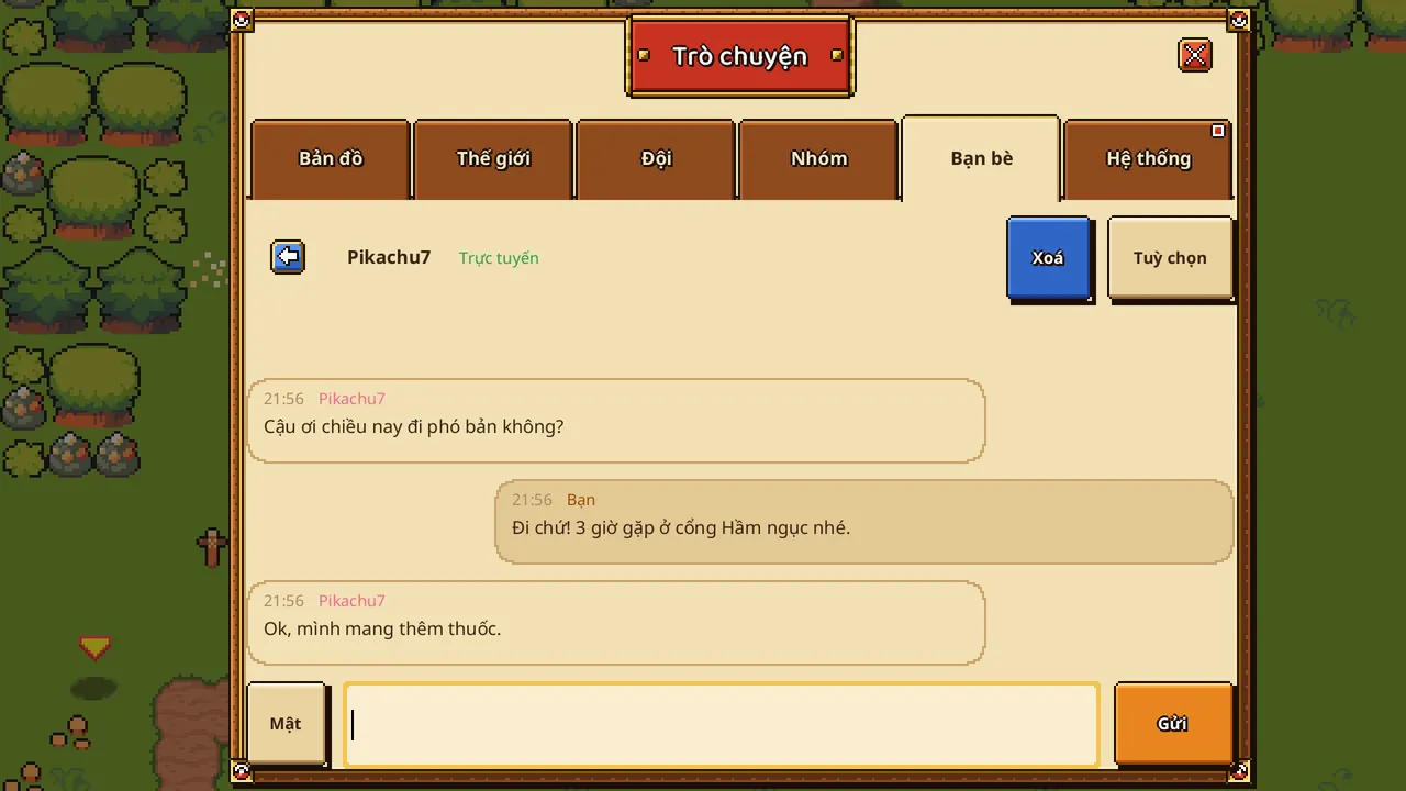 Ảnh trong game: Chat nhiều kênh