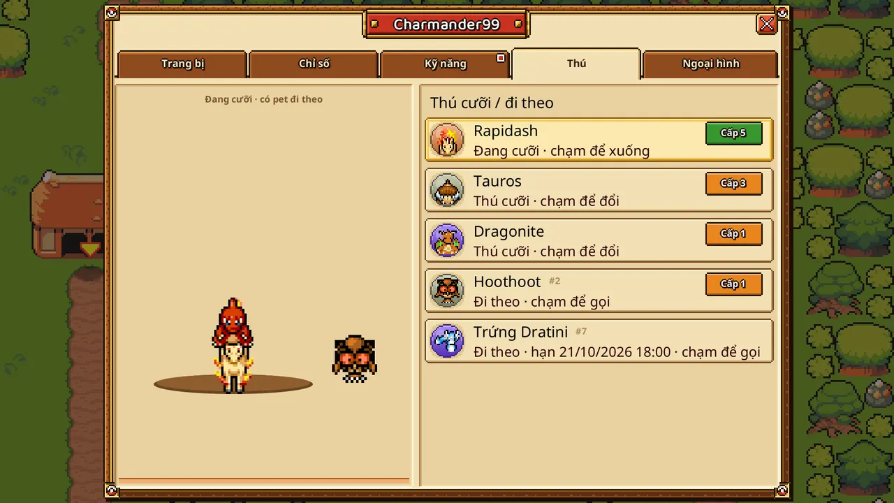 Ảnh trong game: Thú cưỡi & pet